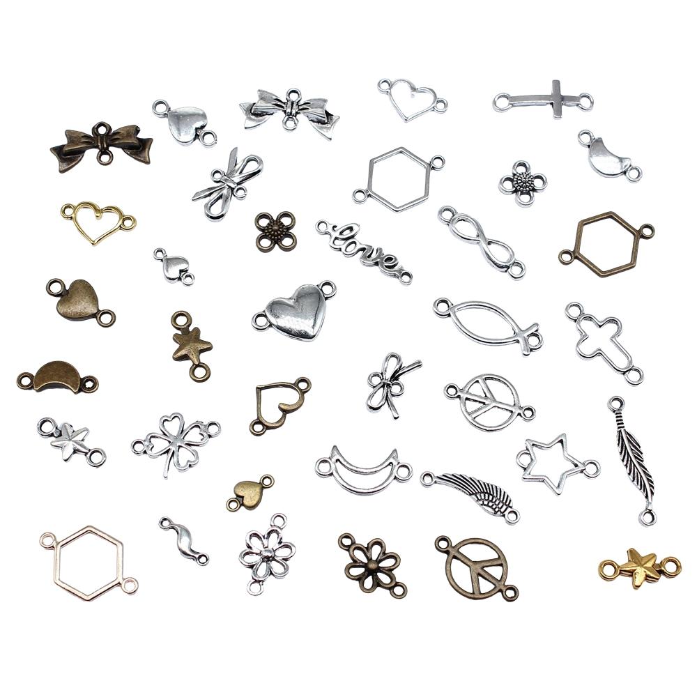 40pcs Charms Connector DIY Handmade Craft For Necklace Earring Making DIY Jewelry Making