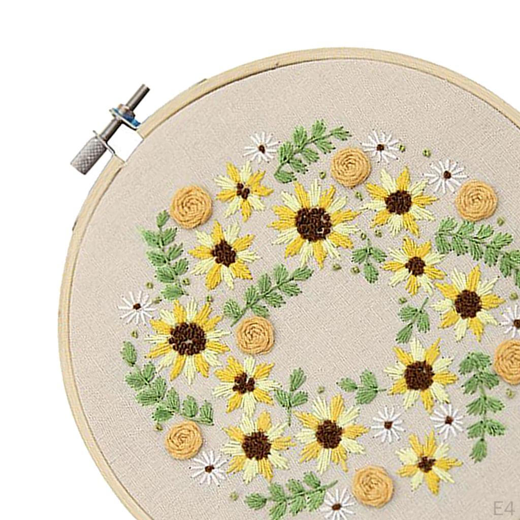 Embroidery Starter Kit Stamped Stitch Drawings Thread Kits