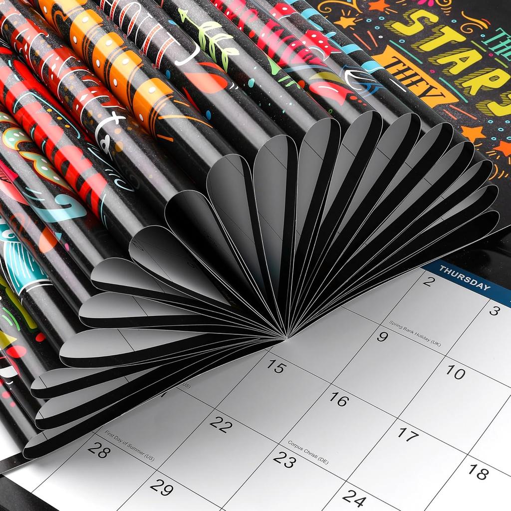 Calendar 2025-2026 Wall - Wall Calendar 2025-2026, Jul. 2025 - Dec. 2026, 12" X 24" (Open), 18 Monthly Wall Calendar, Unruled Block - Motivational