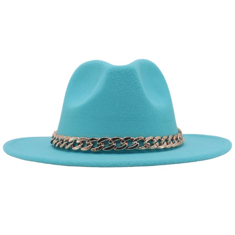 Acrylic Chain Men'S And Women'S Multi-Colored Stage Hat Woolen Felt Hat Jazz Top Hat Hat
