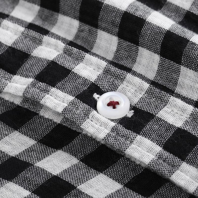 Jarní podzimní kostkovaná košile Muži Klasická móda 100% bavlna Vysoce kvalitní košile Muži Dlouhý rukáv Běžné Podnikání Pánské košile