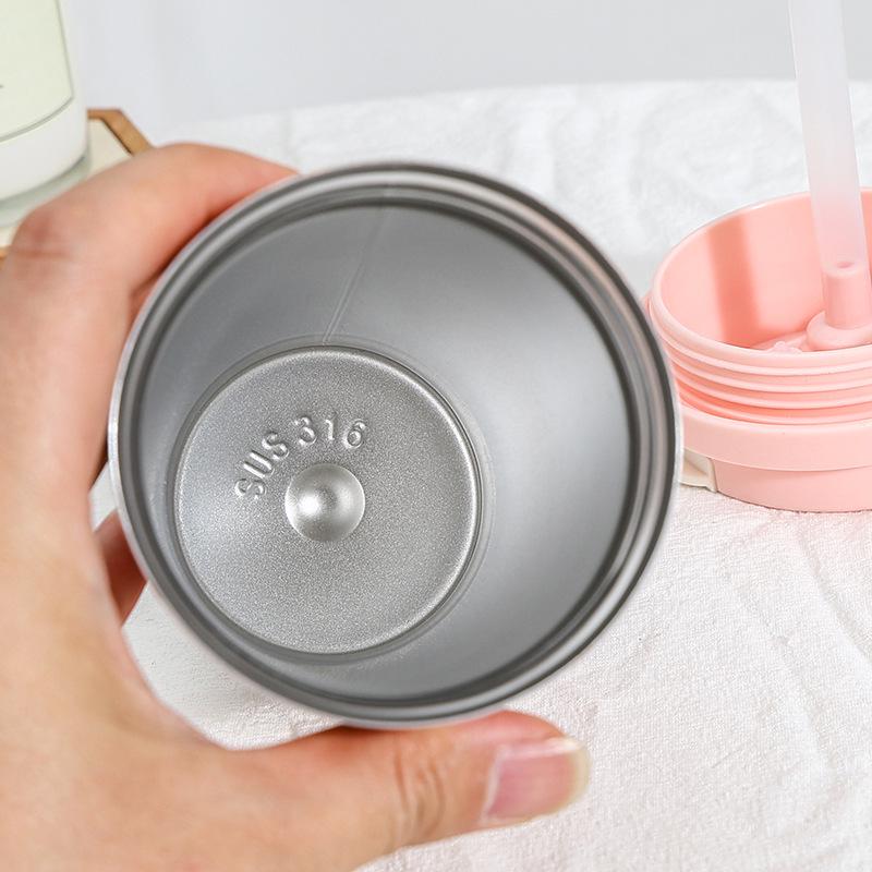 2025 316 Izolovaný hrnek na kávu pro ženy: Elegantní cestovní hrnek s dvojitou stěnou a designem konvalinek