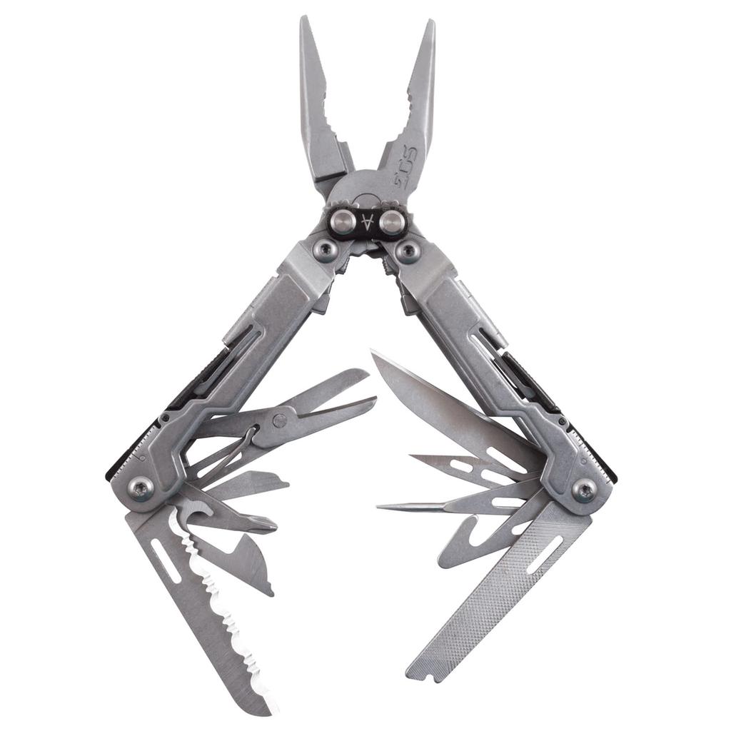 SOG Nose Pliers Pocket Knife EDC Tool Compact Survival Kit with Compound Leverage 18 Pocket Tool Features Multi-Tool - "Power Pin" PP1001-CP