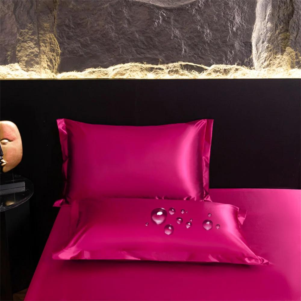 Waterproof Silk Silky Stain Pillowcase Silky Pillowcase Natural Silk Pillowcase Mulberry Silk Pillow Case Bedbug Proof & Allergy