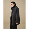 INMAN Women's Alpaca & Silk Scarf Collar Double-Faced Wool Coat