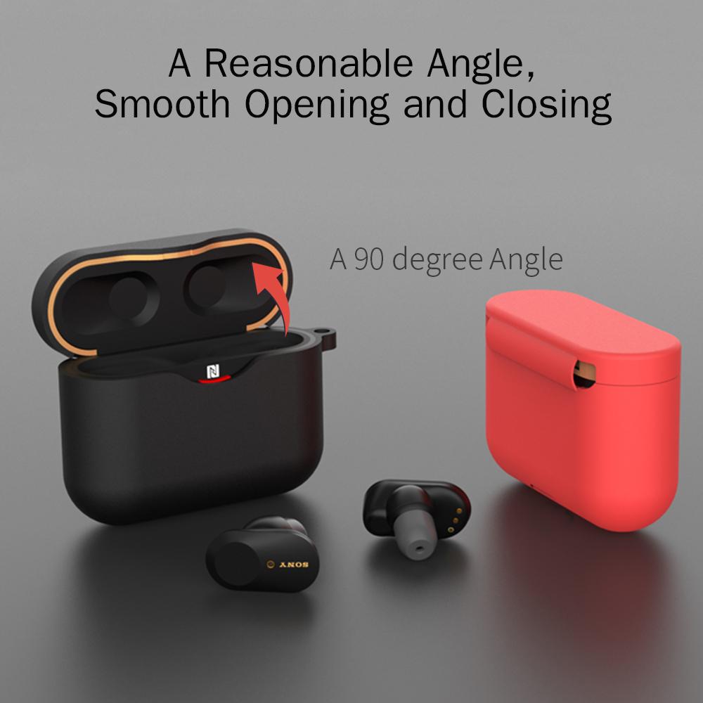 Case For SONY WF-1000XM3 Earphone Accessories Charging Box Cover Case For SONY WF 1000 XM3 WF-1000XM4 Shell with Anti-lost Hook