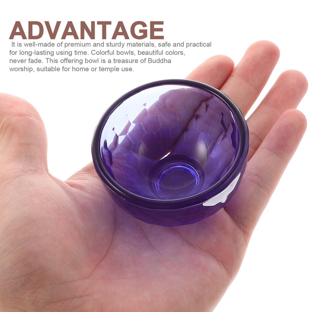 4pcs Crystal Water Bowl Artificial Crystal Offering Cup For Buddha Home Decor Yoga Meditation Bowl Tibetan Supply