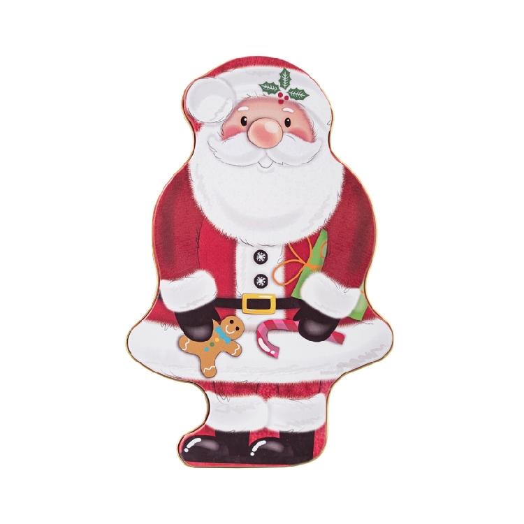

Stylish Tin Santa Candy Box Durable Tin Candy Container Box Feature Santa Designs For Christmas Gatherings 1