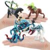 Detaillierte PVC-Figur Realistische Wasser-Krebs-Kreatur Oktopus-Bestie Eis-Monster Stein-Bulle Schwarzer Panther Modell