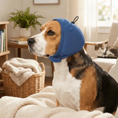 Adjustable Dog Calming Earmuff Anti Anxiety Dog Grooming Earmuff Calming Head Wrap Pet Bath
