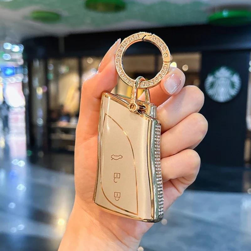 For Lexus Car Keycase Es200 Rx300 Nx200 Ux260H Es300H Is250 Keycover Keyshell Keychain Cars Accessories Keyring Car Key Case