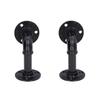 Pipe Shelf Brackets Iron Black Retro Wall Mounted Clapboard Support Frame Racks Set