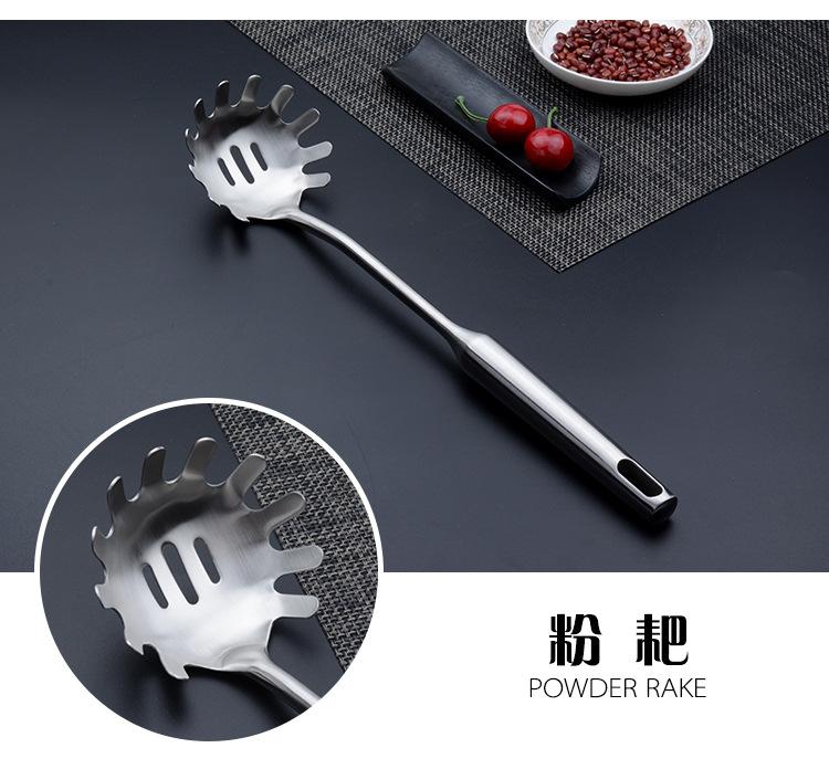 Liren 304 stainless steel spatula stir-fry spatula hollow handle integrated molding heavy gift kitchen utensils