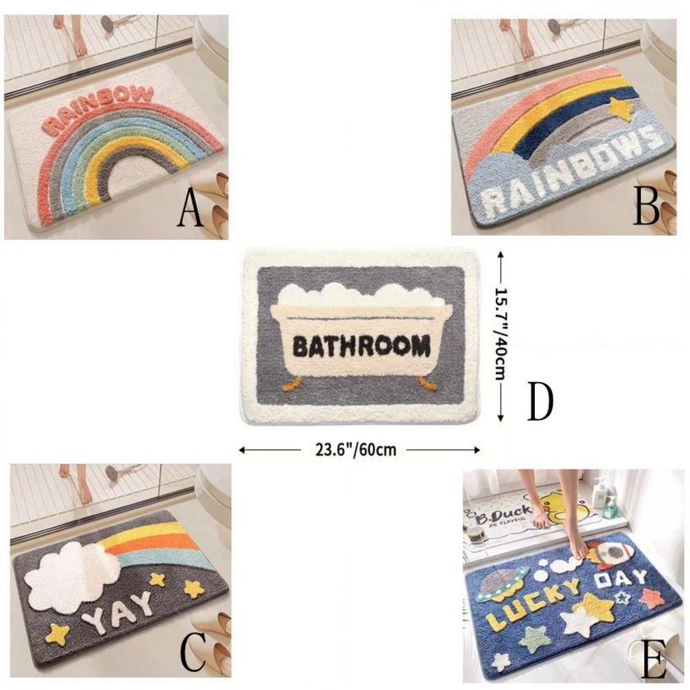 Non-slip Bathroom Floor Mat Microfiber Door Mat Kitchen Foot Mat Absorbent Carpet  Bathroom
