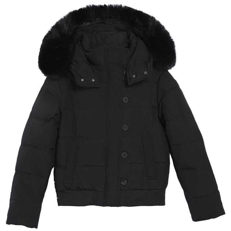 Fashion Winter Coat Female Short Parkas Hooded Faux Fur Collar Casual Loose Thick Warm Women's Jackets