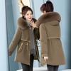Pie Overcomes Women's One Clothes Three Wear Medium and Long Removable Slim Skinny Cotton Clothes Winter Fashion Warm Jacket