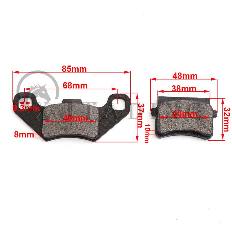 1 Pair Motorcycle Brakes Front/Rear Disc Brake Pads Shoes For 50cc 70cc 110cc 125cc 150cc ATV GO KART Taotao Suzuki Kawasaki