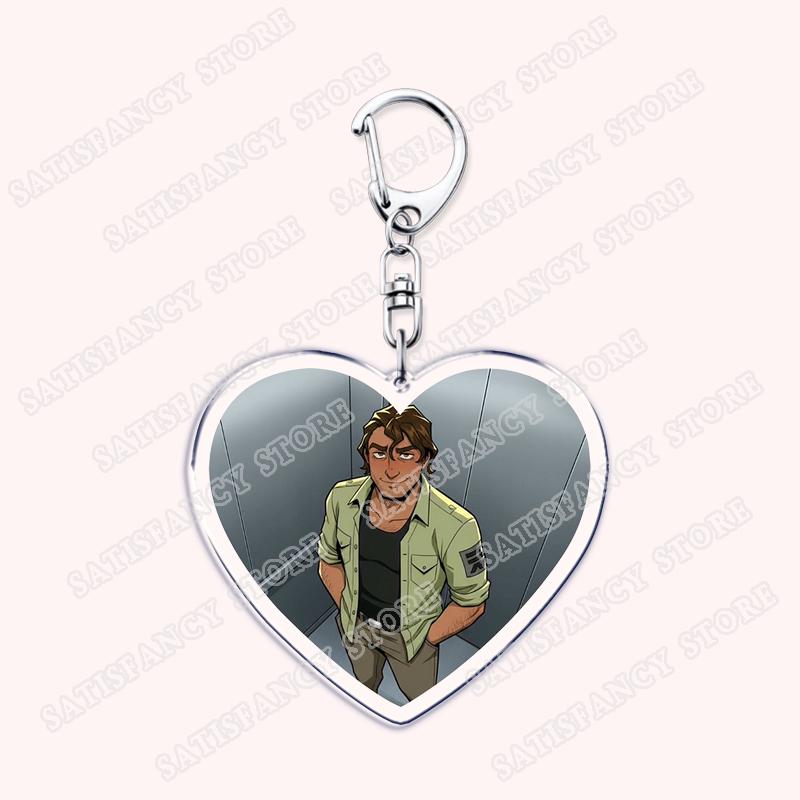 YKMET Game Love Boyfriend To Death Heart Shape Keychain for Accessories Pet Strade Ren Keyring Jewelry Friends Fans Gamers Gifts