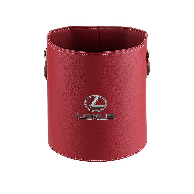 For Lexus RX NX LX ES GS IS UX etc Car Trash Can Waterproof with Lid Leakproof Leatherette Waste Bin AEN1