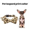 Obojek pro domácí mazlíčky s leopardím vzorem se zvonovým řetízkem na krk pro kočky se škálovatelným náhrdelníkem