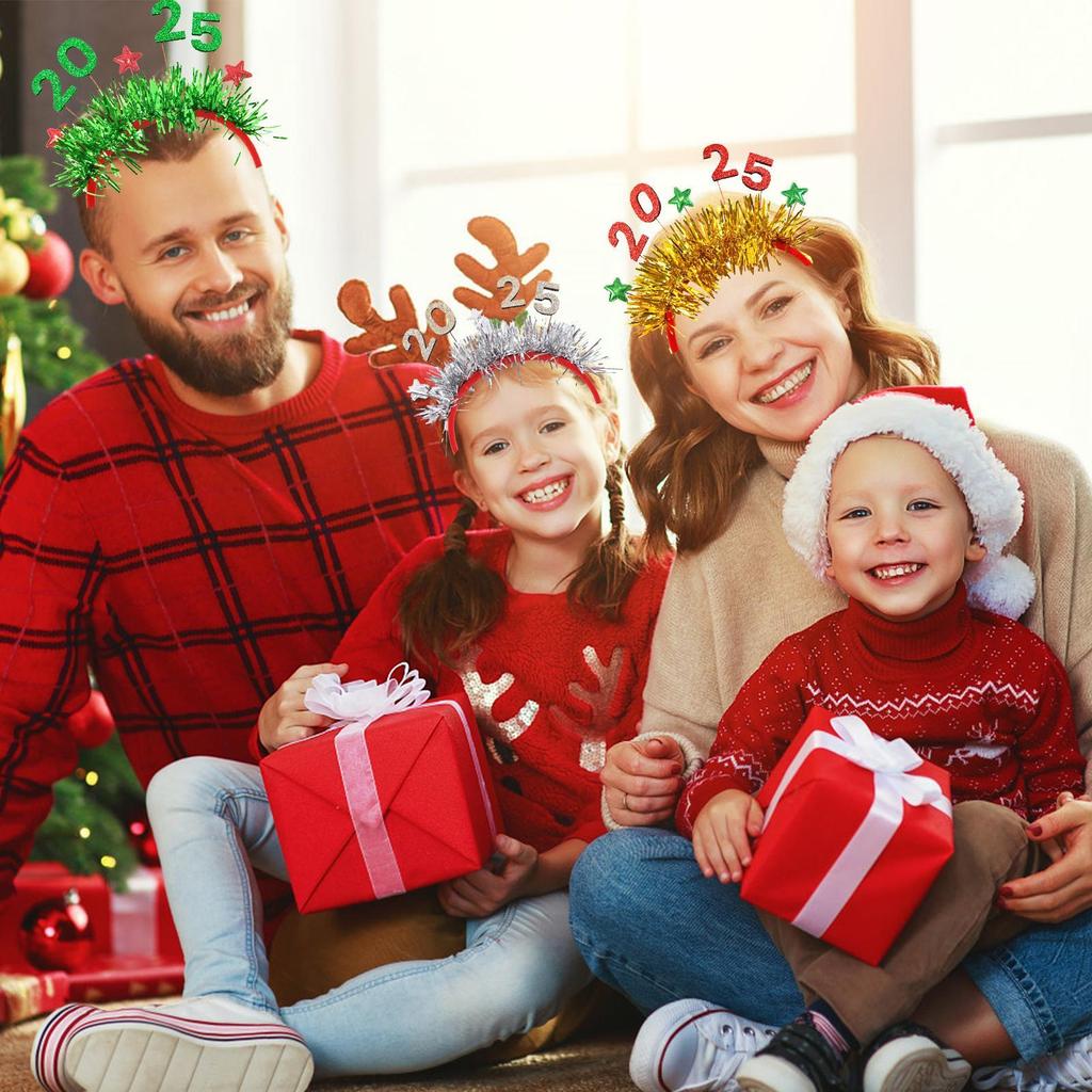 Christmas Headbands For Adults Photography Hairband 5 Pieces Christmas Hairband For Family Gathering Party Decor Bar Mall