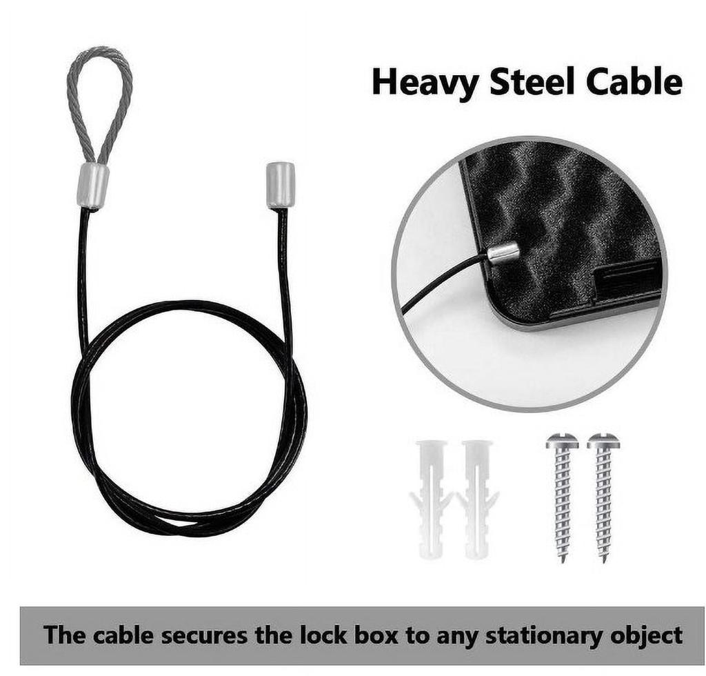 Przenośny sejf na broń z hasłem, stal solidna