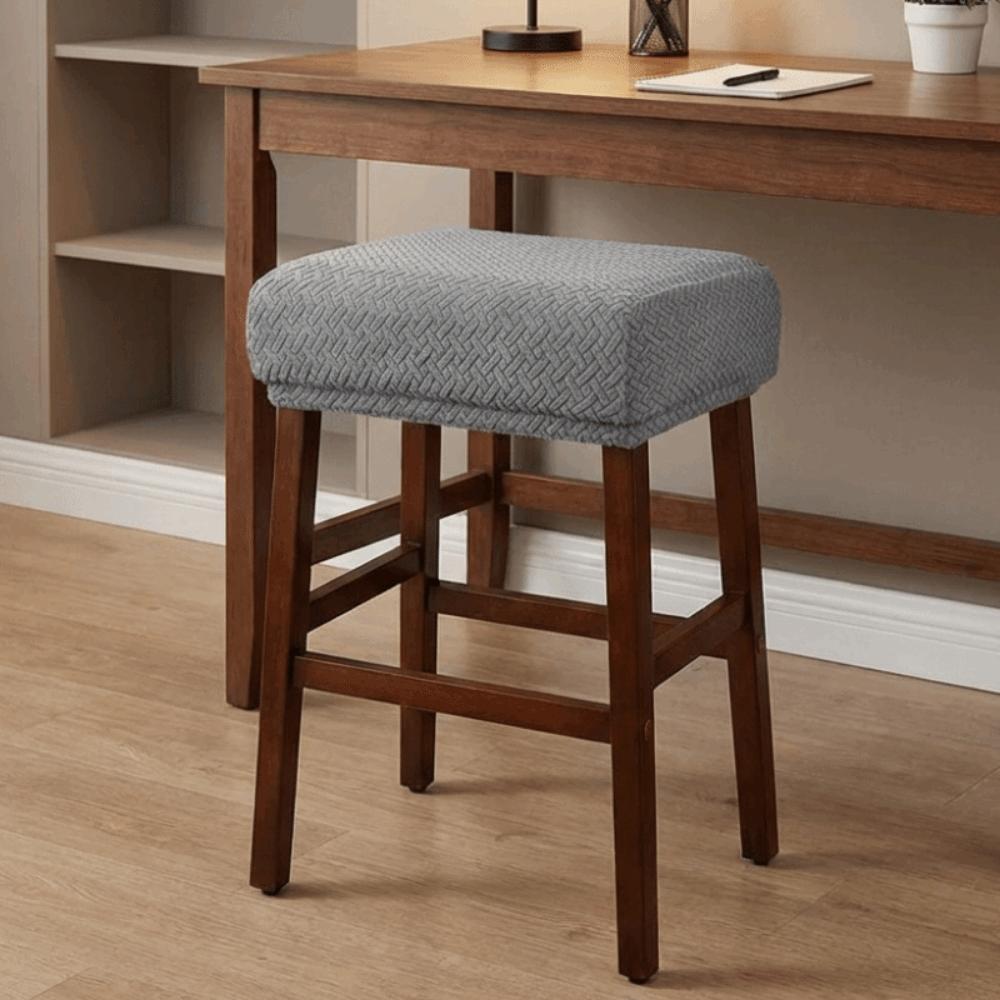 Stretchable Bar Stool Covers Square Stool Protector Thickened Saddle Seat Covers  Vanity Stool