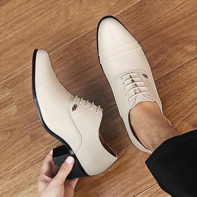 Modische Schnür-Lackleder-Schnür-Oxford-Cubanische Plateau-Schuhe für Herren Designer Formelle Hochzeits-Heimkehr-Schuhe