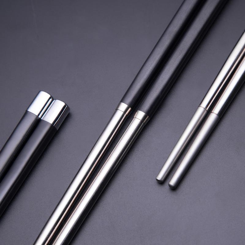10 Pair Stainless Steel Chinese Chopsticks Reusable Metal Chopsticks Sushi Sticks Korean Chopsticks High Quality KZ005