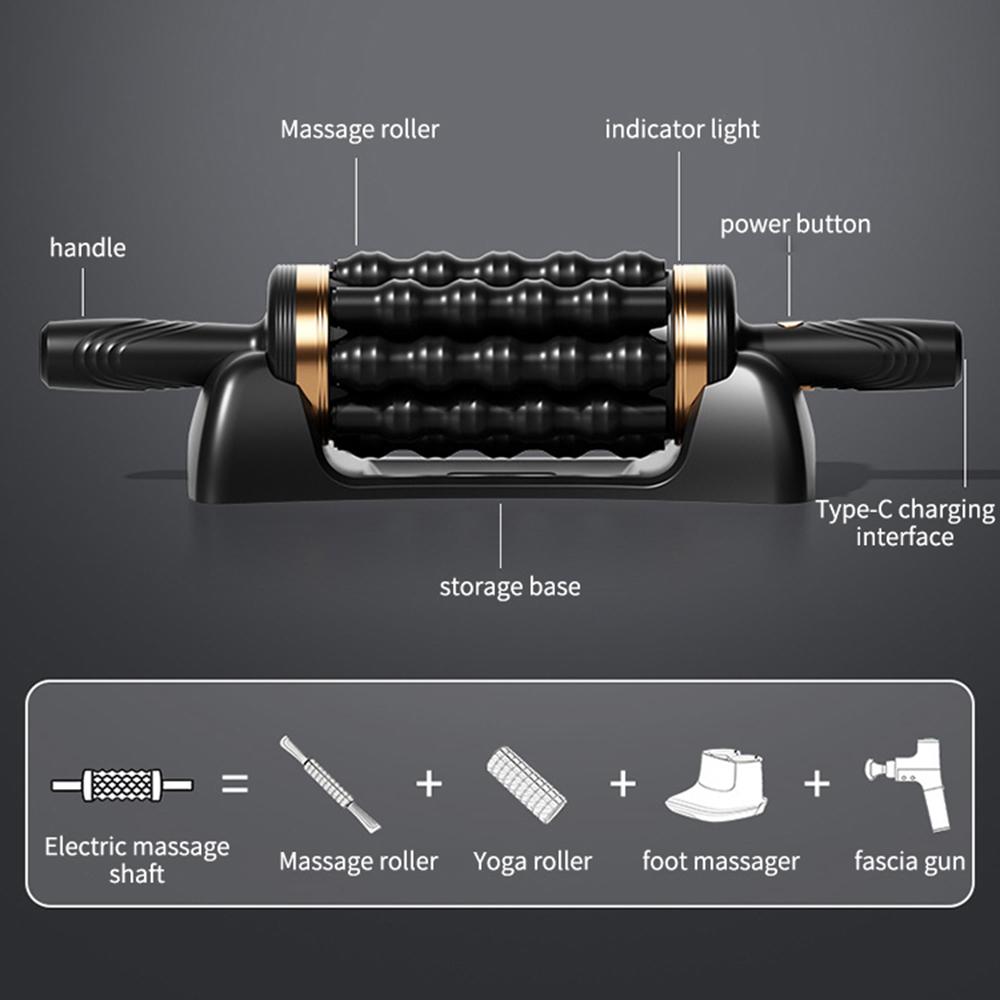 Electric Roller for Muscle Body Relaxing Percussive Therapy Rolling Cellulite Massage Rechargeable Body Shaping Slimming Machine