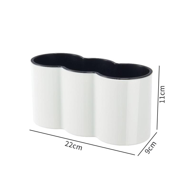 Кремовый ветер, настольный органайзер, комод, органайзер для кистей для макияжа, канцелярские принадлежности, держатель для карандашей для бровей, полка для хранения, органайзер, ведро 1pc чёрный