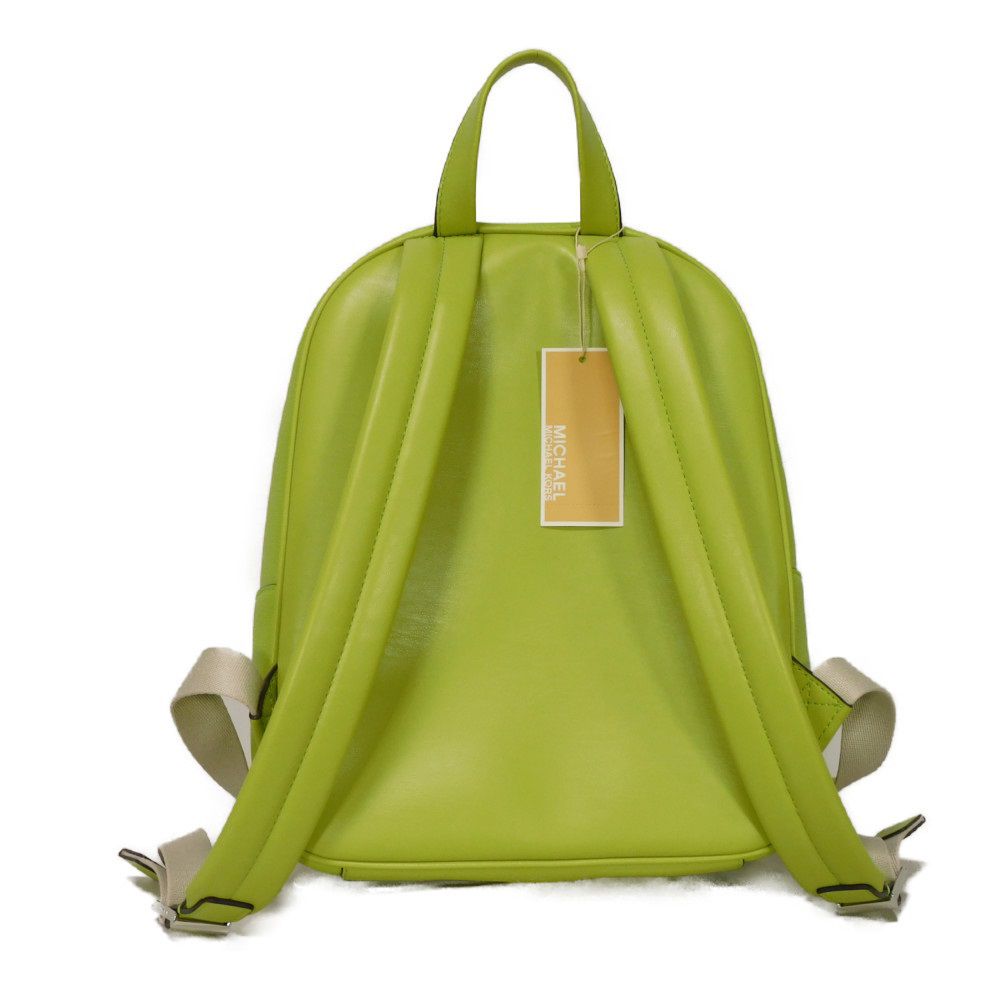 Used Jet Set Medium Pocket Daypack (11974) 35T4STTB2L 7927 Calfskin Unused Logo Lime Women's from Japan AUTHENTIC