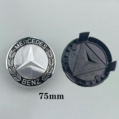 For Mercedes Benz 4pcs 75MM Car Wheel Center Covers Hub Caps Replacement For Mercedes Benz W211 W203 W204 W210 W124 AMG W202 CLA