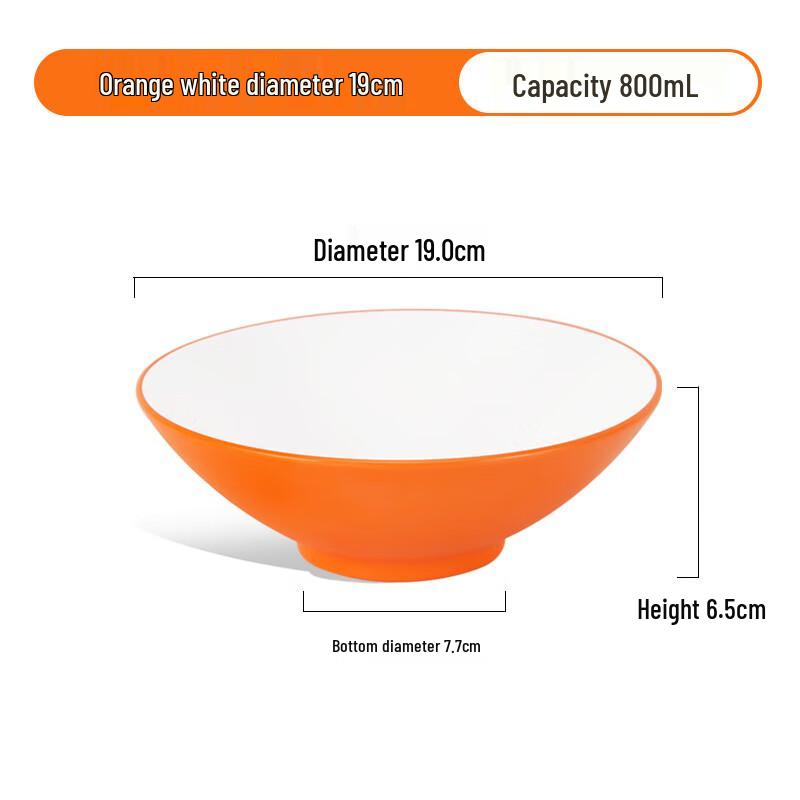 Jingyu Melamine Dual-Color Noodle Bowl