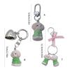 Lovely Dog Love Heart Bowknot Keychain Charm Pendant Fashionable Sturdy Plush Dog Charm for Keys and Bags Decoration