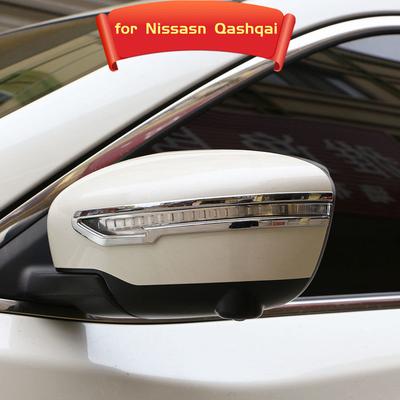 ABS Car Rear View Mirror Cover Trim Strip Reflective Stickers For Nissan Qashqai J11 X-trail X Trail T32 2014- Accessories