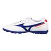 Mizuno Morelia 2 Club AS Round Toe Lace-Up TF (Rubber Studs) Slip-Resistant Durable Breathable Soccer Shoes Men Sneaker White Blue P1GD211625