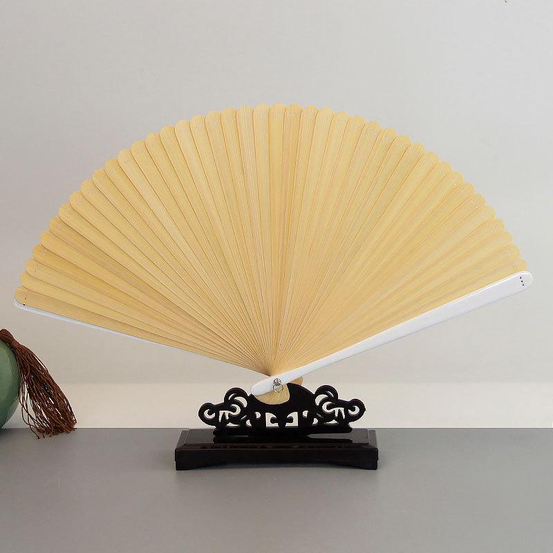 Mini Retro Bamboo Folding Fan - Chinese National Style Qipao Design