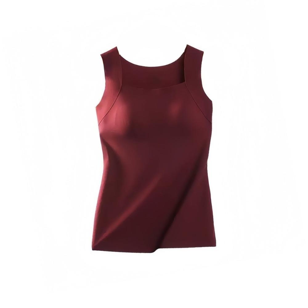 Built-in Bra Seamless Camisole Fixed Cup Velvet Camisole Bottoming Underwear  Indoor Wear M