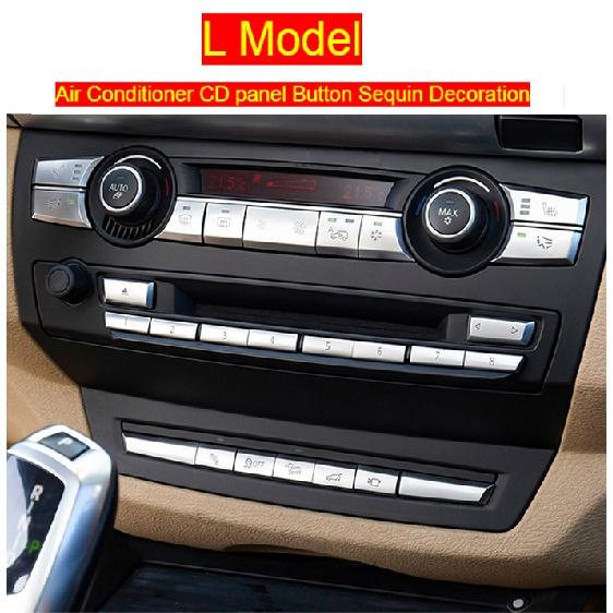 Car Styling Wind Volume Air Conditioning Switch Fan Buttons Covers Trim Stickers For BMW X5 X6 E70 E71 E72 Interior