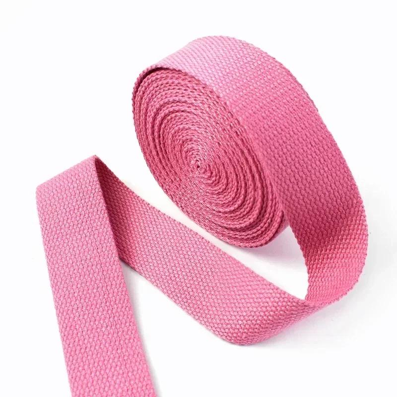 20-50mm Meetee 4M Polyester Cotton Webbings Bands Canvas Strap Tapes for Backpack Clothes Seat Belt Sewing Ribbons Accessories