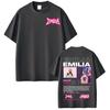 Emilia Mernes MP3 Tour Tshirts Men Women Fashion Hip Hop Oversized T Shirt Comfort Cotton Short Sleeve Tshirt Streetwear