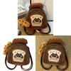 Cartoon Dog Backpack For Women With Pu Material Portable Storage For Daily Use