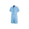 Ss23 Tribute To Chinese Culture Solid Color Square Neck Short Sleeve Romper Women Romper Light-Blue 621935-93