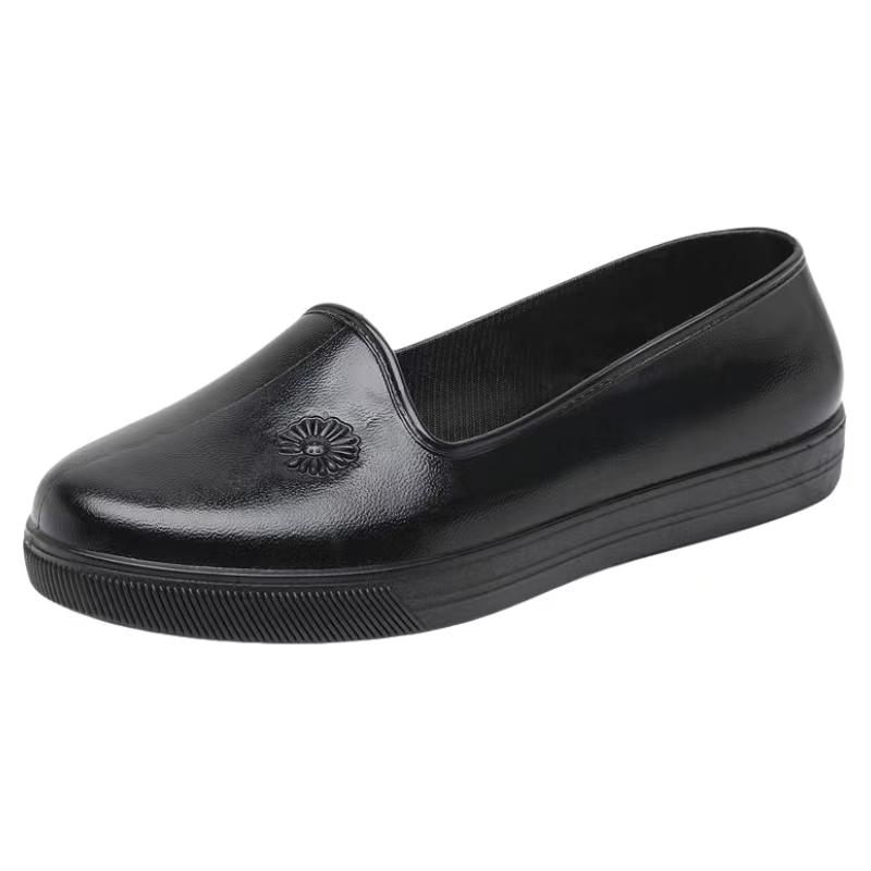 

Women s New Shallow Flat Sole Rain Shoes Four Seasons Round Toe Non Slip Waterproof Slip On Light Nude Shoes Kitten Work Shoes 36