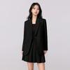 Women's Double-Breasted Loose Fit Professional Suit Set