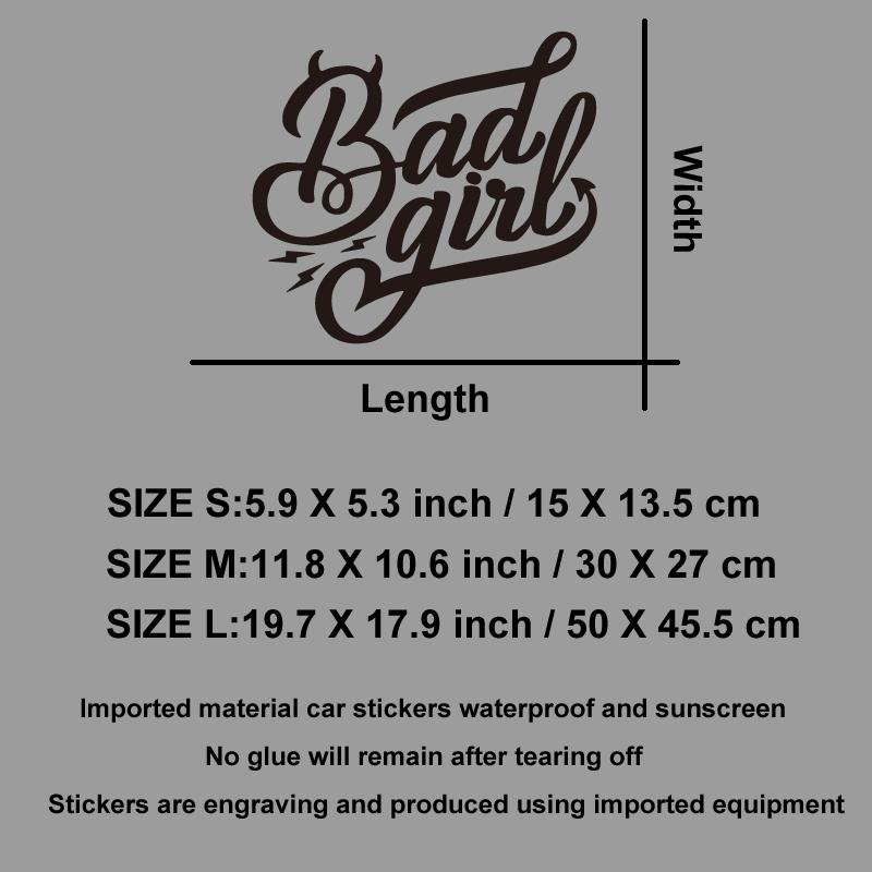 Bad Girl Decals & Bumper Creative&funny Stickers for Cartoon Fans&lover,high Quality for Car Trucks Motorcycles & Laptops