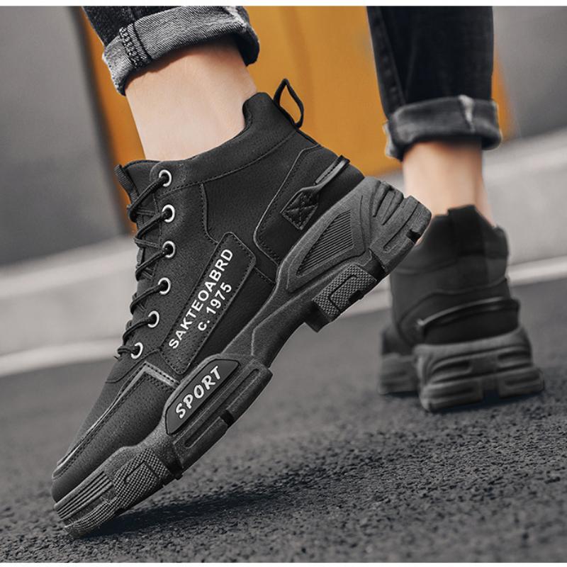 Pantofi de lucru de modă cu vârf înalt, pentru drumeții, exterior, bărbați, piele, adidași de trekking, masculin, cu șireturi, pentru alpinism, vânătoare, încălțăminte, pânză, cizme de lucru