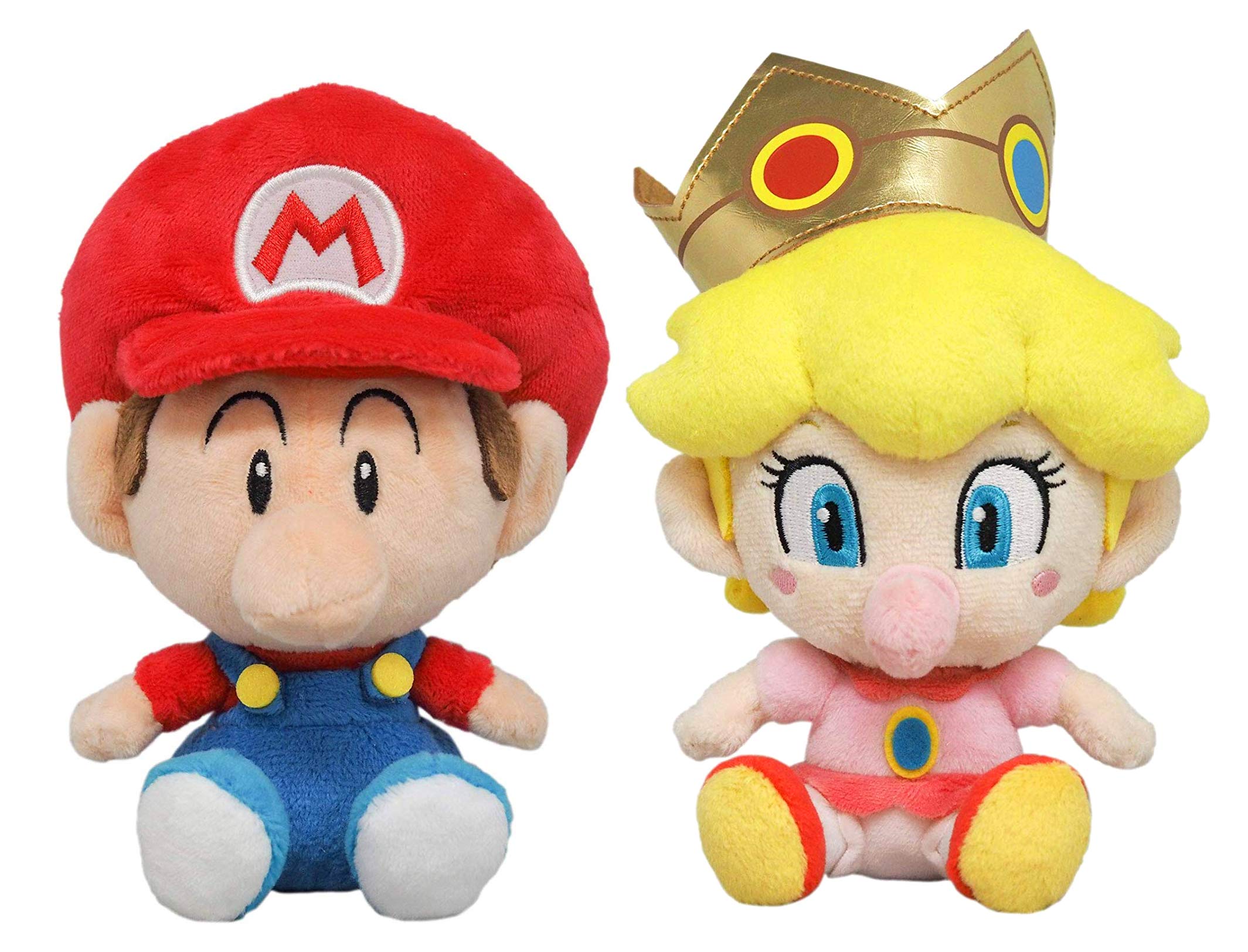 

Super Mario Baby Mario Baby Peach Plush Set of 2 Height ALL STAR COLLECTION & (S) [Sitting Approx. 15cm]