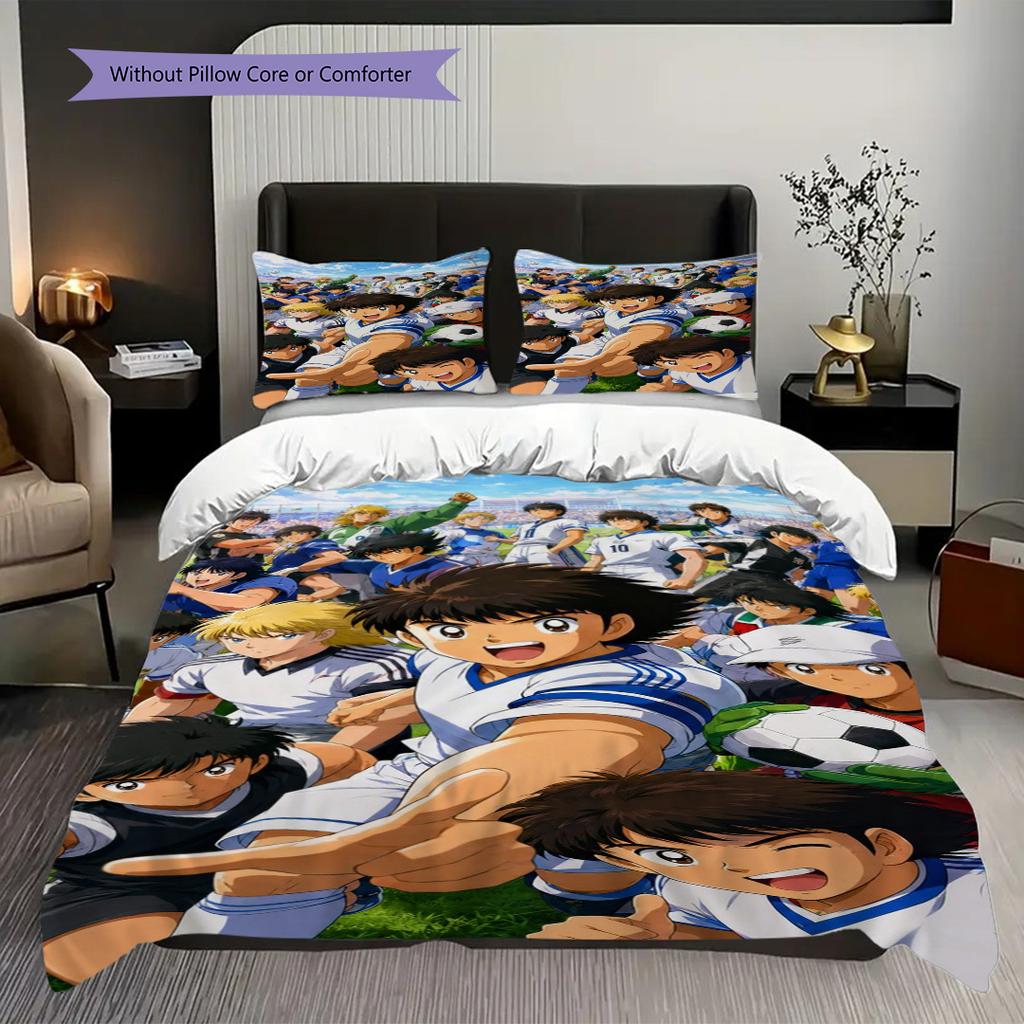 Football Dreams Dynamic Duo Bedding 1 Duvet Cover 2 Pillowcase Without Core Christmas Birthday Gift Duvet Cover And Pillowcase Bedding Set